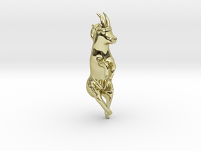Ibex licking salt in 18K Gold Plated