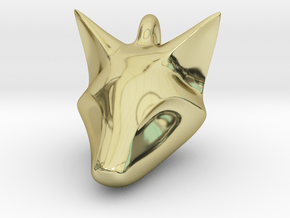 Stylish Fox Head Pendant in 18K Gold Plated
