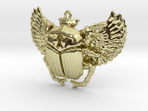 3D printed Winged Scarab in 18K Gold Plated