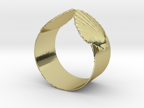 Napkin Scallop Ring in 18K Gold Plated