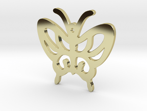 Butterfly Pendant in 18K Gold Plated