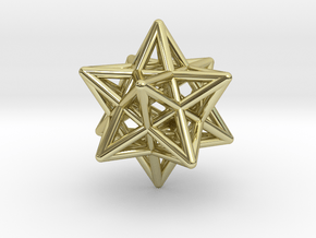 Stellated Dodecahedron Pendant in 18K Gold Plated