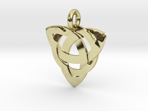Celtic Knot Necklace Pendant (Inverted Triquetra) in 18K Gold Plated