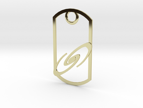 Spiral galaxy dog tag in 18K Gold Plated