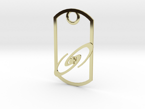 Dog tag - Galaxy and Cross in 18K Gold Plated