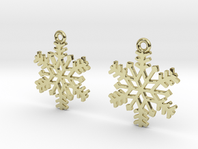 Snowflake Earrings in 18K Gold Plated
