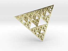 Sierpinski Tetrahedron in 18K Gold Plated