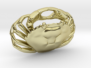 Crab Pendant (Carcinus maenas) in 18K Gold Plated
