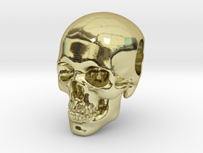 Human Skull Pendant in 18K Gold Plated