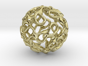 Gyroid Inversion Sphere in 18K Gold Plated