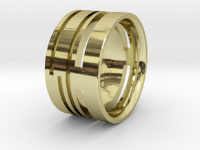 Futurist Ring - Size 8.75 in 18K Gold Plated