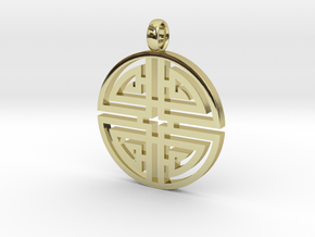 Longevity Pendant in 18K Gold Plated