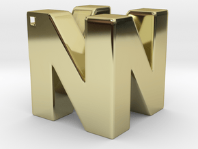 N64 Logo Pendant - Hollow in 18K Gold Plated