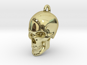 Human skull Pendant in 18K Gold Plated