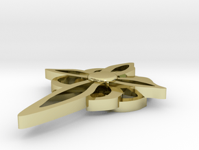 CE Cross III Upload To Shapeway in 18K Gold Plated