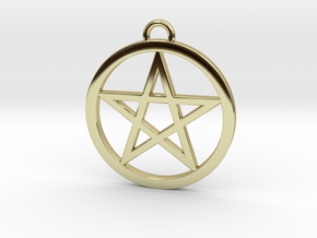 Pentacle Pendant 4cm in 18K Gold Plated