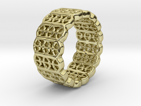 Grid Ring - EU Size 58 in 18K Gold Plated