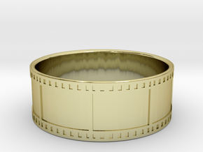 35mm Film Strip Ring - Size US 11 in 18K Gold Plated