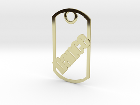 Dance dog tag in 18K Gold Plated