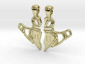 Claddagh Pendants 'Best Friends For Life' in 18K Gold Plated