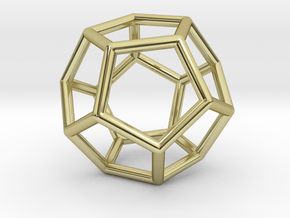 Dodecahedron Pendant in 18K Gold Plated