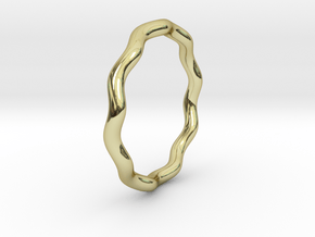 Sine Ring Round 18mm in 18K Gold Plated