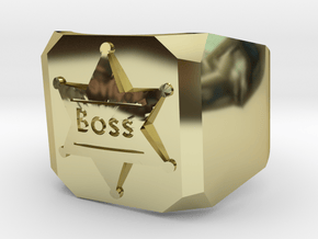 Mens Ring Boss in 18K Gold Plated