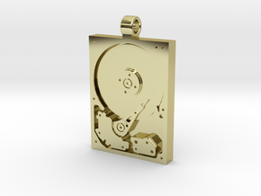 Hard Drive Pendant in 18K Gold Plated