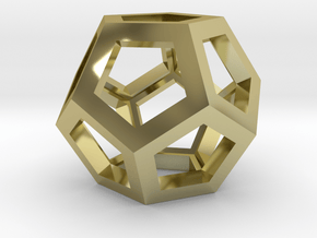 Dodecahedron Necklace Pendant in 18K Gold Plated