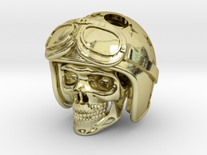 Easy Rider Skull Pendant "Silver" in 18K Gold Plated