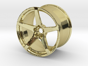 Scaled 1:12 5 Spoke Performance Wheel in 18K Gold Plated