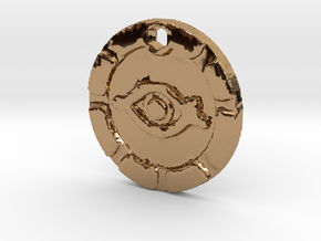 Indiana Jones Eye of Mara Necklace Replica in Polished Brass