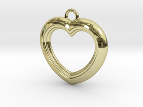 Cascading Heart Pendant in 18K Gold Plated