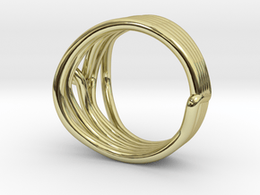HeliX Kink Ring - 18 mm in 18K Gold Plated