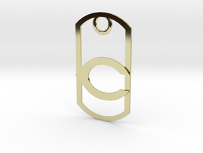 Carlsbad "C" dog tag in 18K Gold Plated