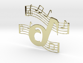 Musical Font A in 18K Gold Plated