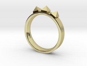 Edwardian Crown Ring - Sz. 5 in 18K Gold Plated