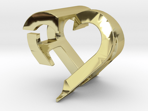 Love Couple Pendant A&F in 18K Gold Plated