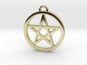 Pentacle Pendant / Keychain 3cm in 18K Gold Plated