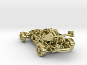 Ariel Atom brass pendant, HO scale LHD w/wings in 18K Gold Plated