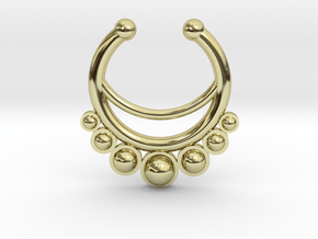 Faux Septum Ring - dropped stones in 18K Gold Plated