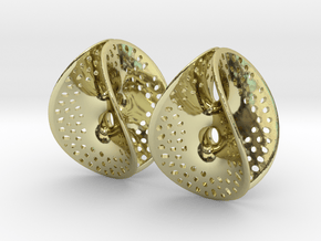 Small Perforated Chen-Gackstatter Thayer Earring in 18K Gold Plated