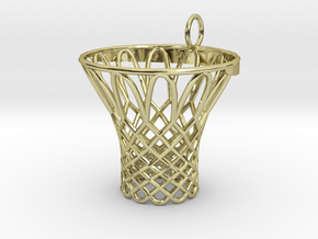 Pendant Basketball Hoop in 18K Gold Plated
