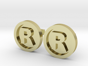 Registered Trademark Logo Cuff Links in 18K Gold Plated