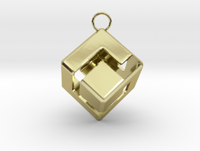 Gamecube Logo Pendant in 18K Gold Plated