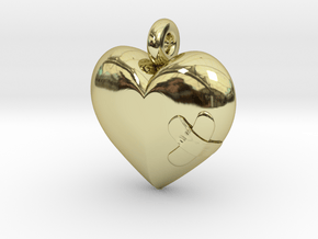 Wounded Heart Pendant in 18K Gold Plated