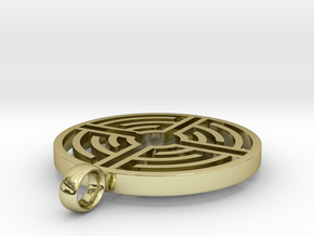 Labyrinth Pendant in 18K Gold Plated