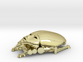 Biomechanical Scarab Pendant in 18K Gold Plated