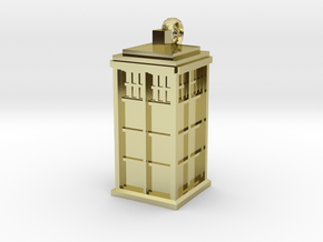 Tardis (T.A.R.D.I.S.) necklace charm in 18K Gold Plated