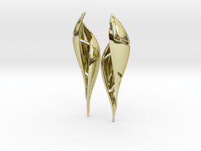 Signa Curve Earrings. in 18K Gold Plated
